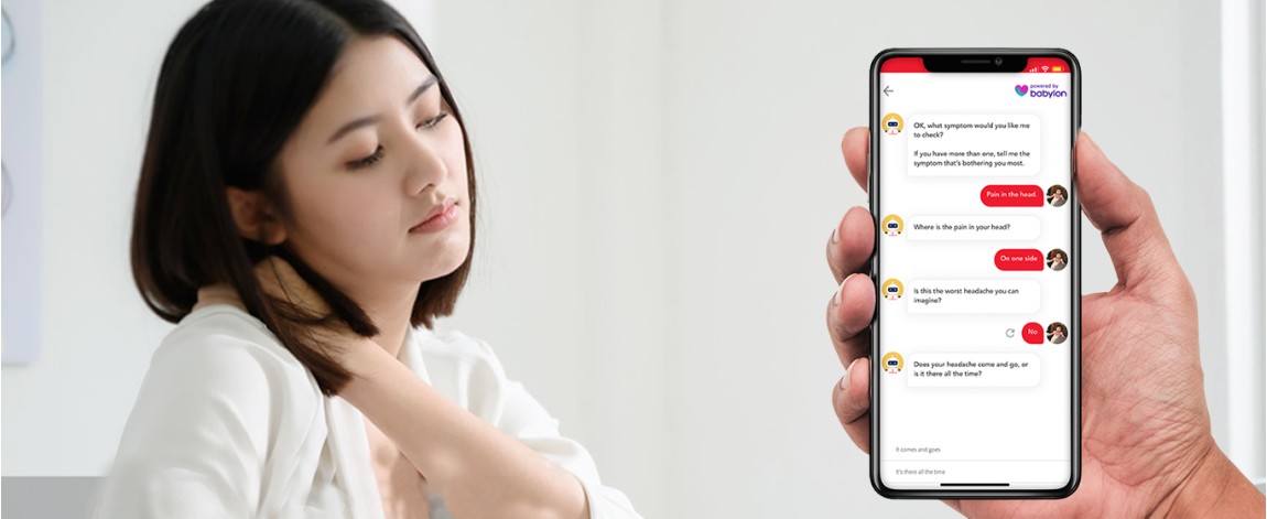 Girl having neck pain